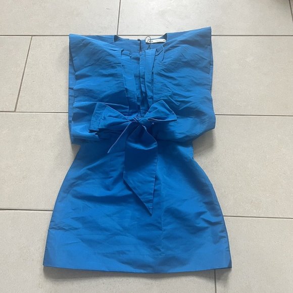 Zara Dresses & Skirts - NWT ZARA Limited Edition Blue Taffeta Voluminous Top Sleeveless Mini Dress XS